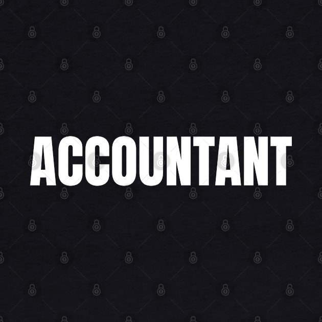 Accountant Word - Simple Bold Text by SpHu24